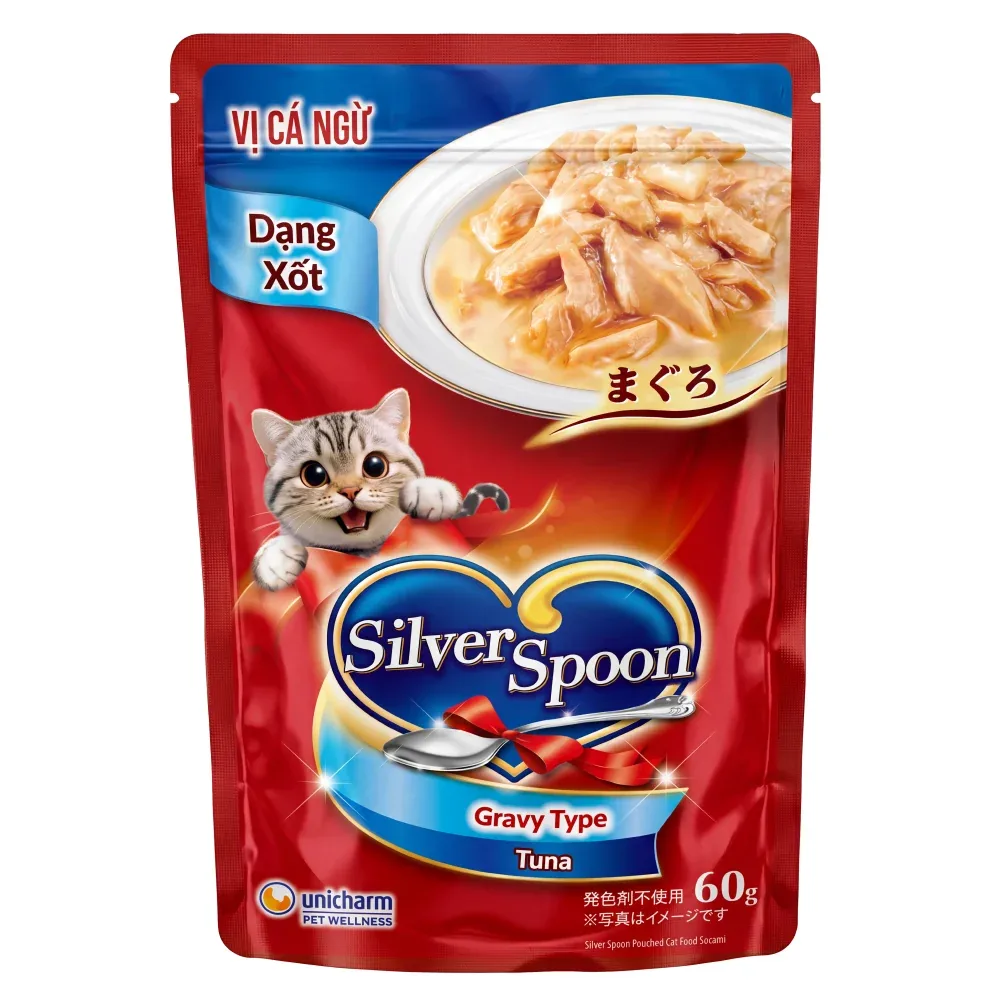 Unicharm Silver Spoon Pouched Tuna Gravy Torokeru Maguro Cat Wet Food