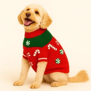 Peppermint Candy 3D Icon Applique Sweater