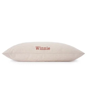 Mushroom Brown Stripe Dog Bed