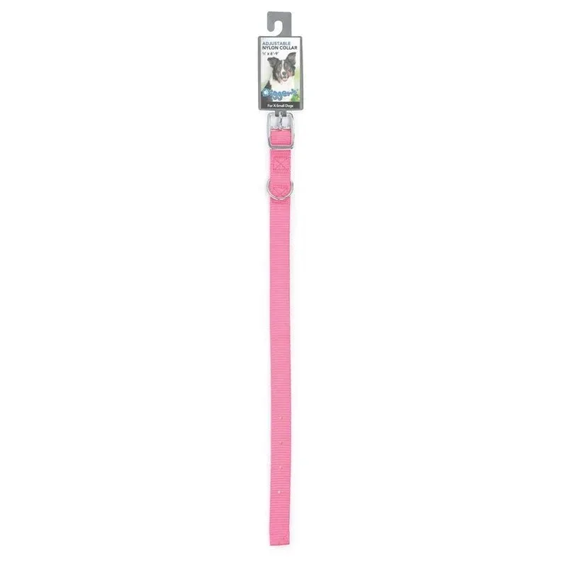 DGR 5/8 in Nylon Dog Collar 10 in Pink - Image 2