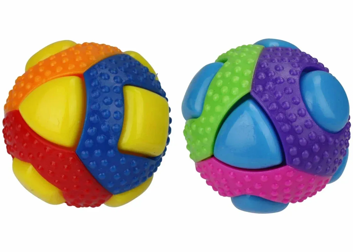 Multipet Theo TPR Ball Assorted Dog Chew Toy 3 in - Image 2