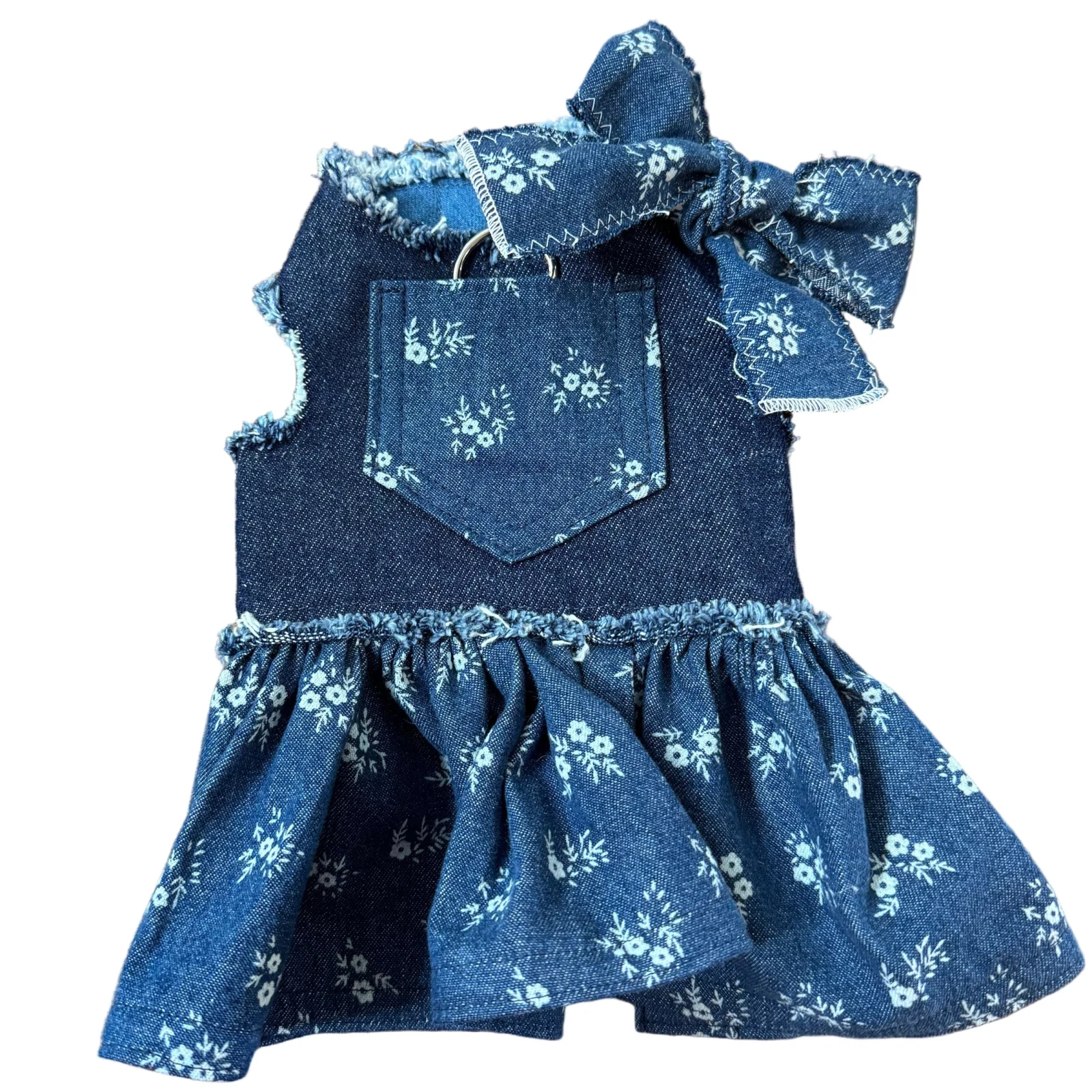 Denim Floral Dress