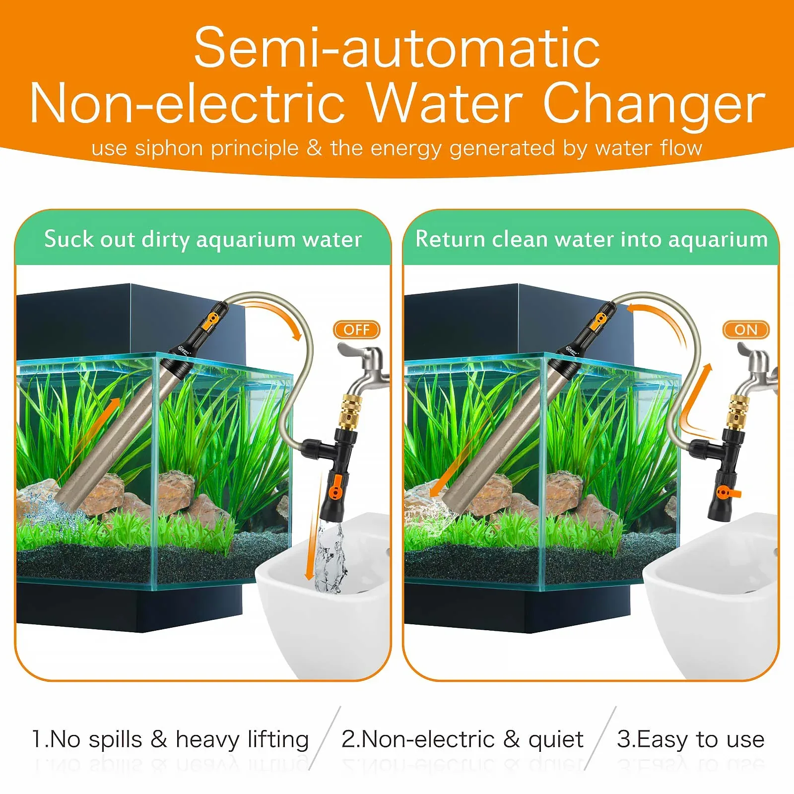 Hygger - Water Changer with Metal Faucet Connector - Image 2