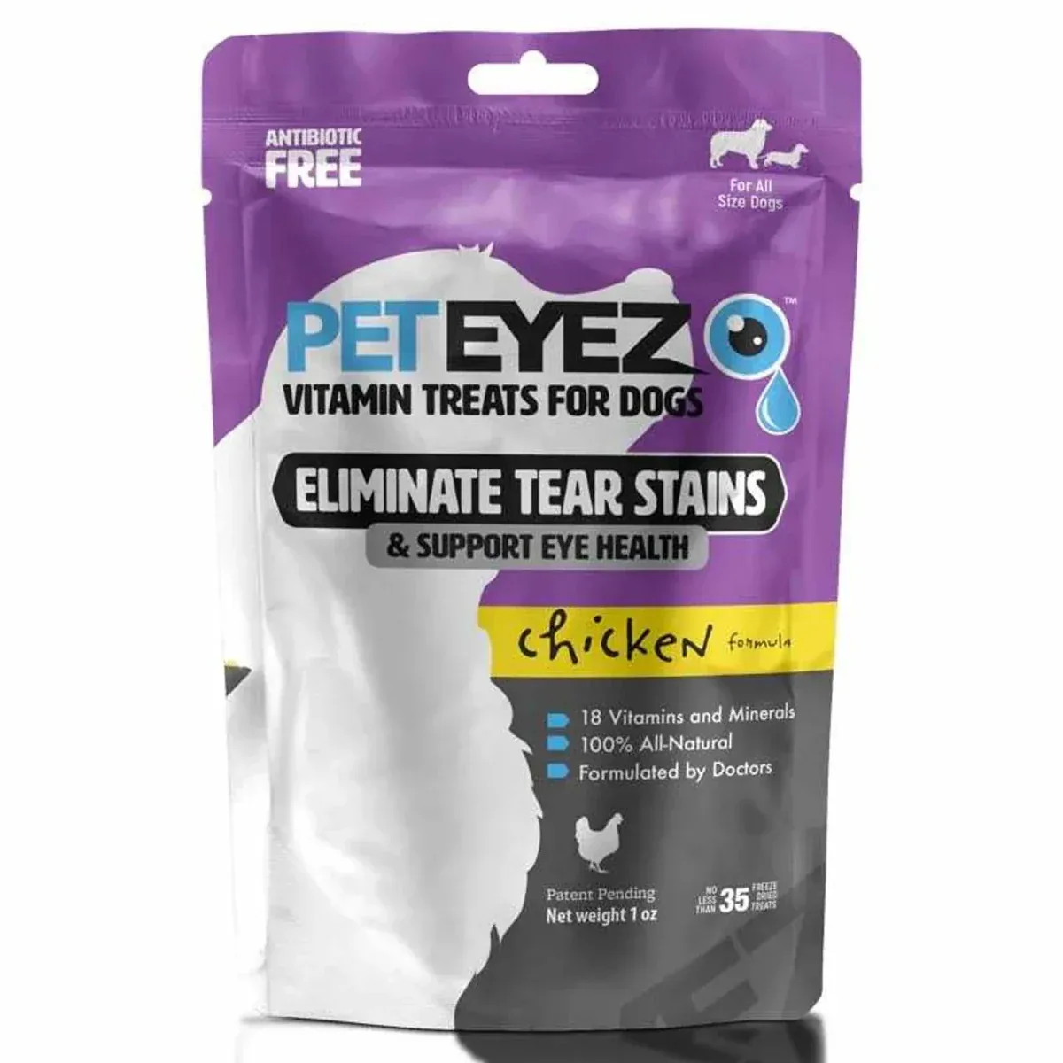 Pet Eyez Vitamin Dog Treats for Dogs Chicken Formula 1 oz