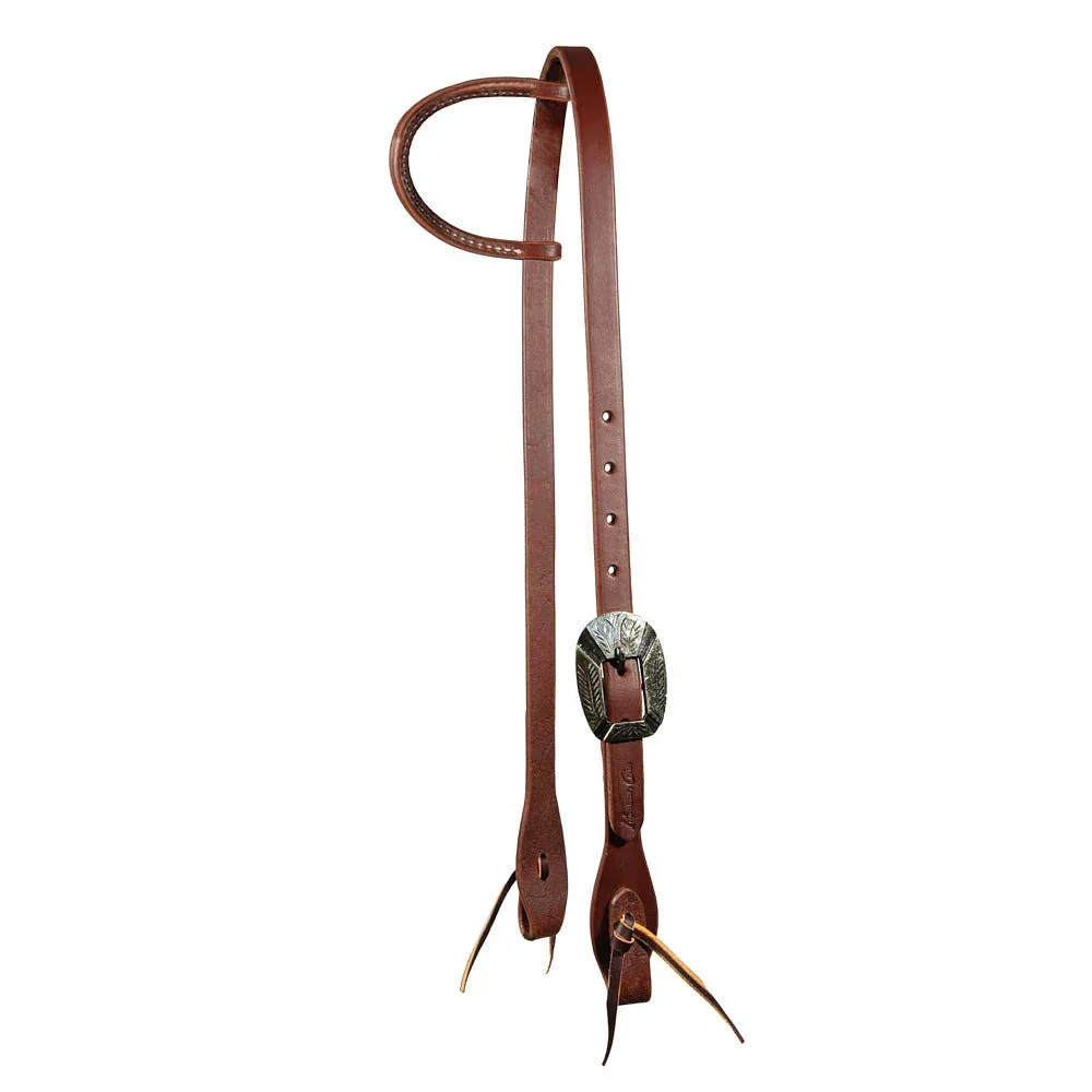 Professionals Choice 3/4in Silver Double Buckle Ranch Single Ear Headstall