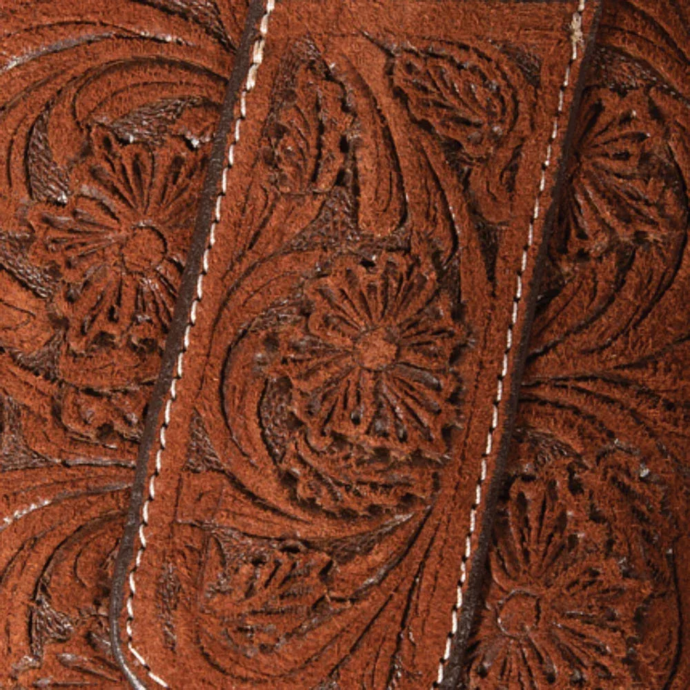 Professionals Choice Chocolate Roughout Floral Cell Phone and Knife Sheath Belt Holder - Image 2