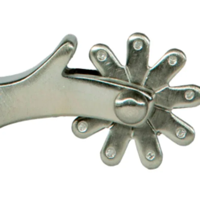 Professionals Choice Equisentail 1/2in Band 10pt Rowel Silver Youth Spurs - Image 2