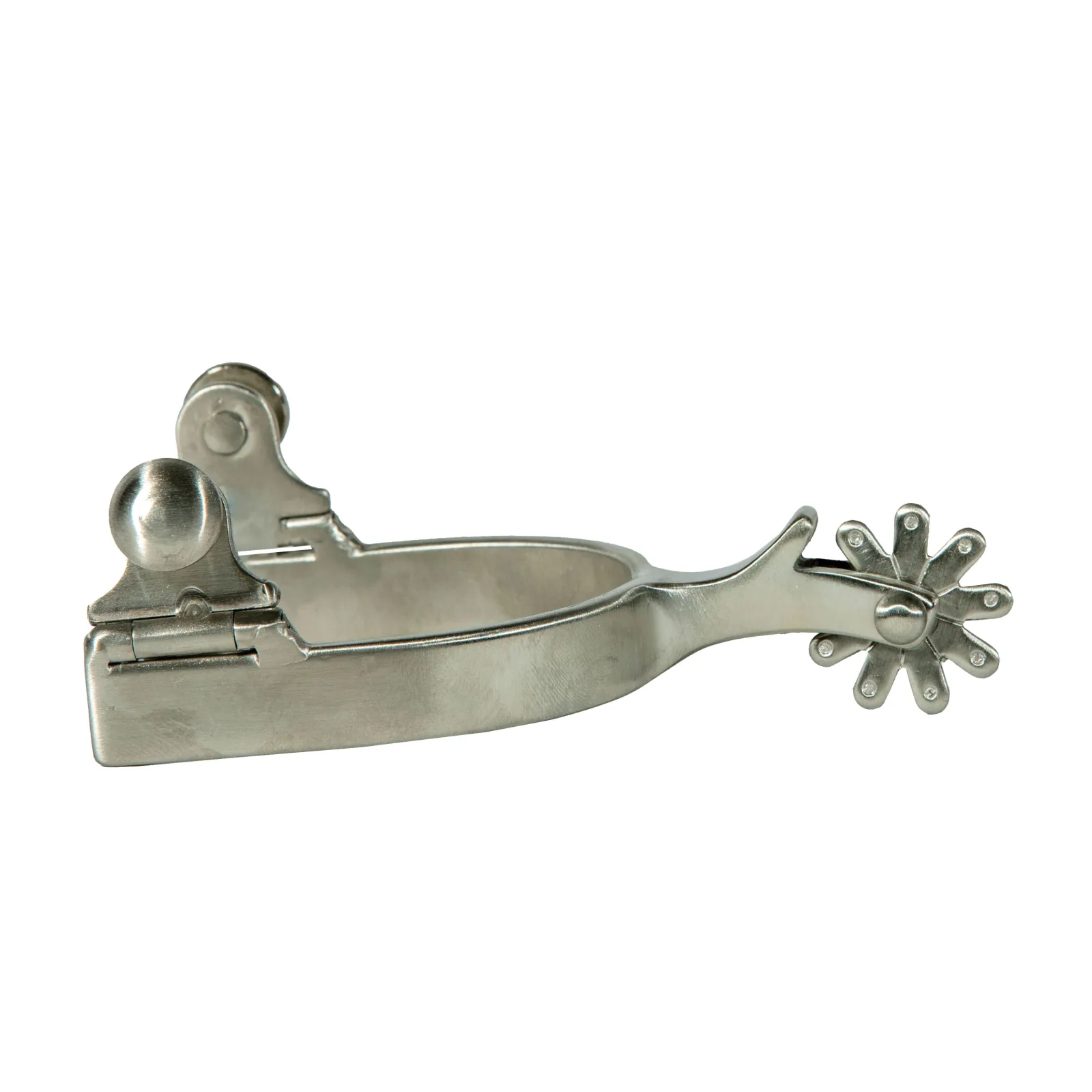 Professionals Choice Equisentail 1/2in Band 10pt Rowel Silver Youth Spurs