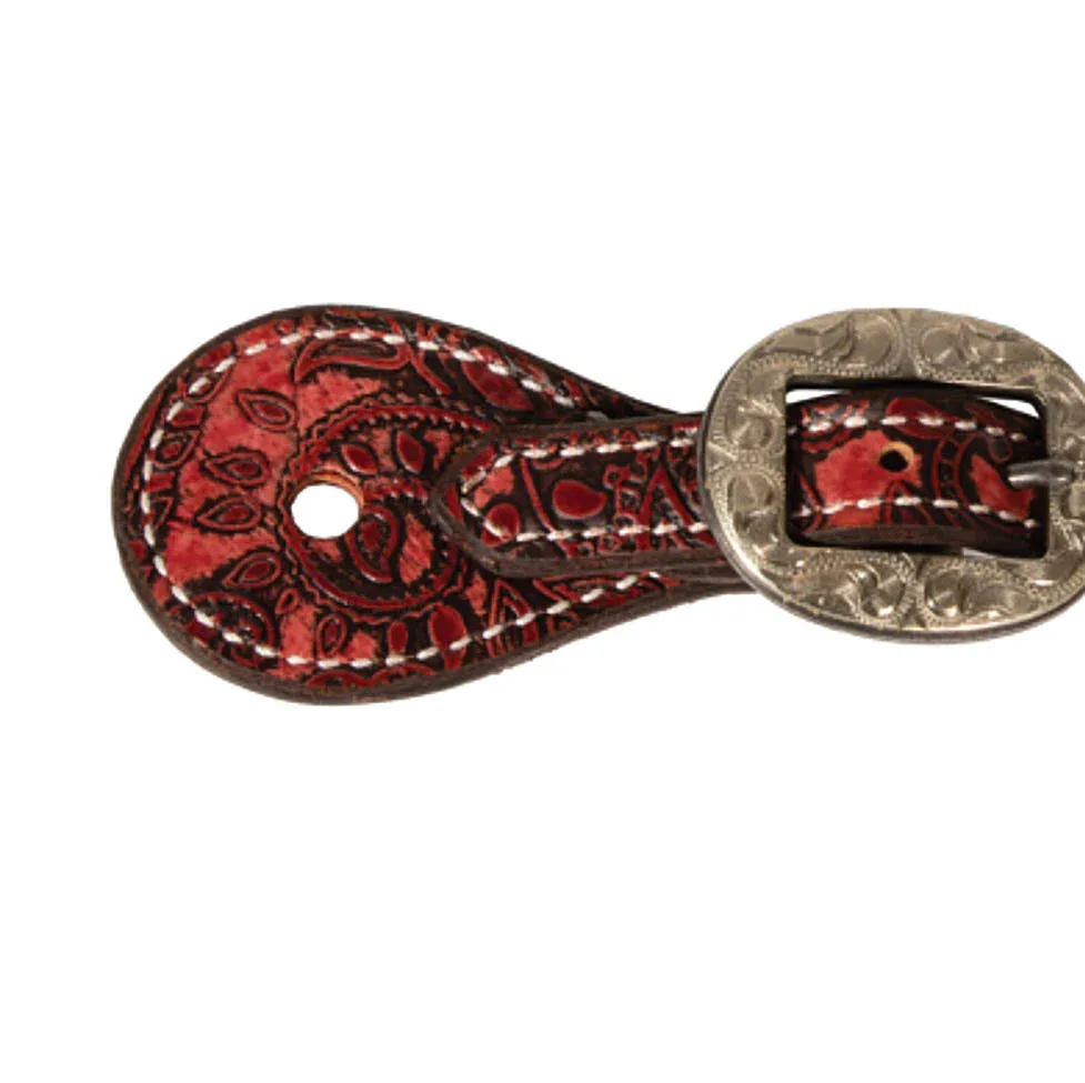 Professionals Choice Ladies & Youth Pomegranate Paisley Spur Straps - Image 2