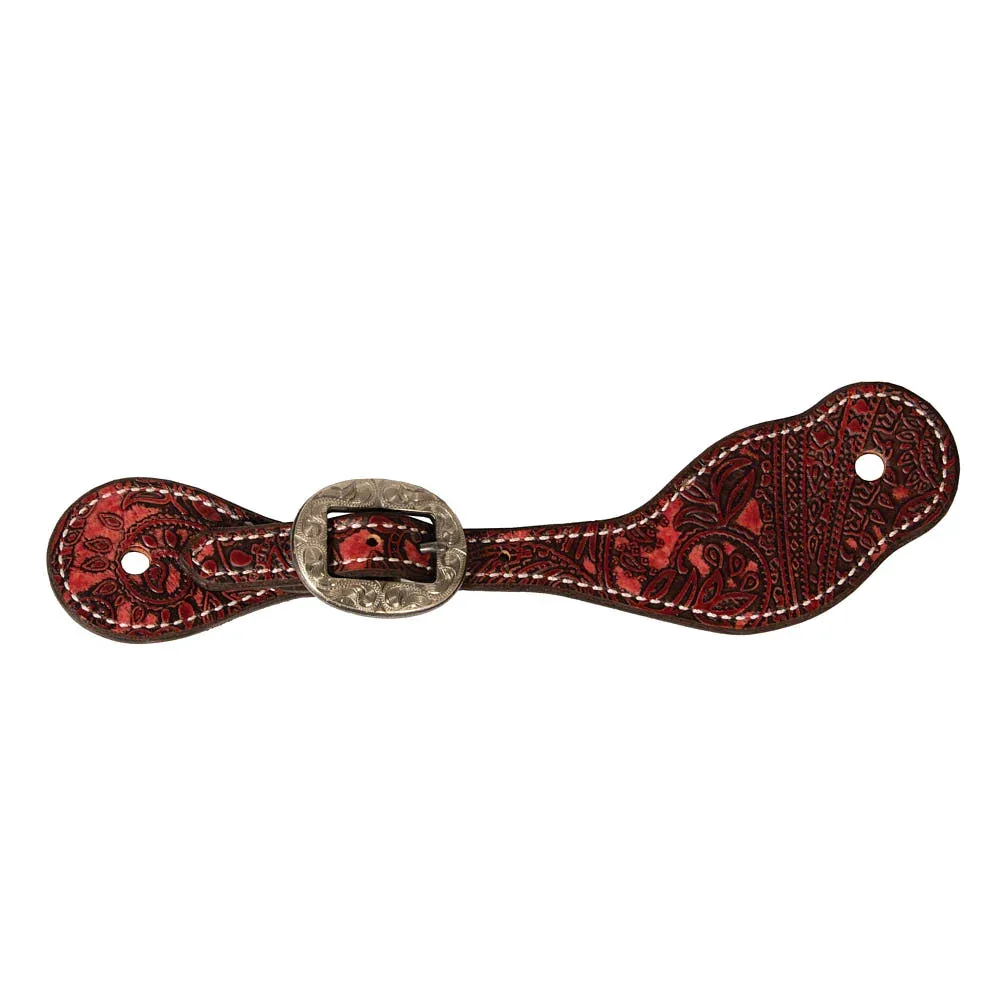 Professionals Choice Ladies & Youth Pomegranate Paisley Spur Straps