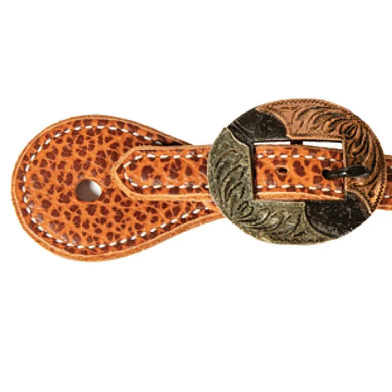 Professionals Choice Ladies & Youth Tan Bison Spur Straps - Image 2