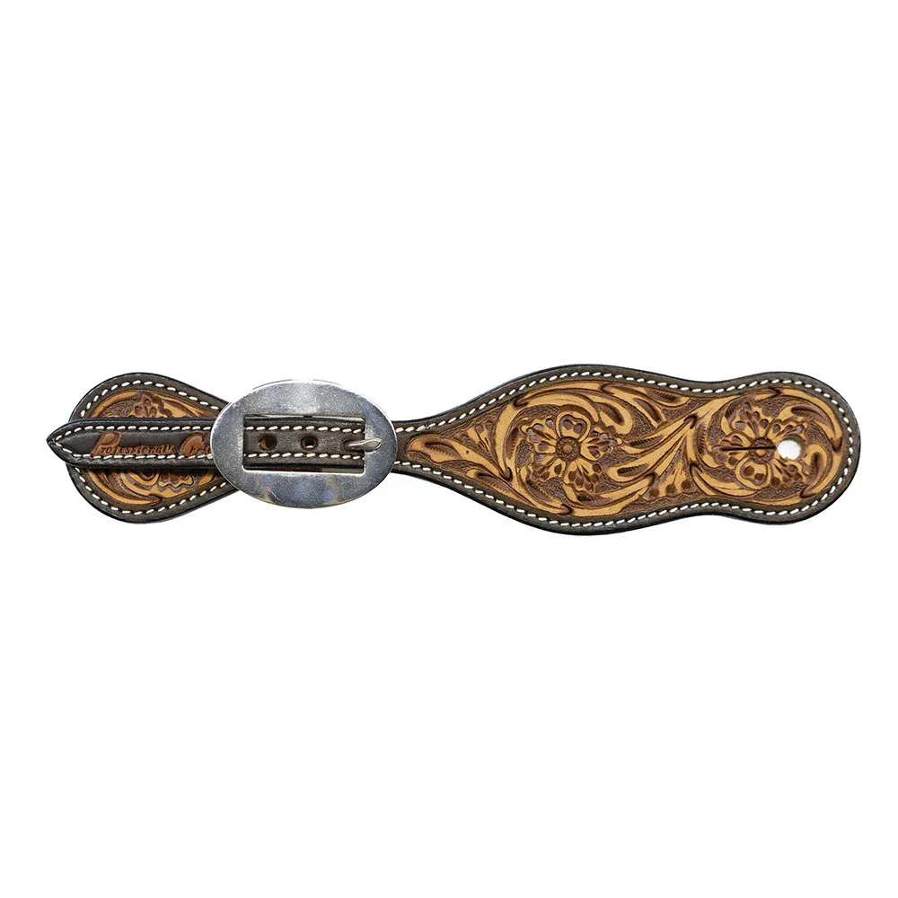 Professionals Choice Mens Sanded Floral Spur Straps
