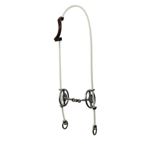 Professionals Choice Smooth Dogbone Rope Draw Gag Bit Headstall