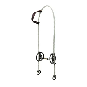 Professionals Choice Square 3-Piece Rope Draw Gag Bit Headstall