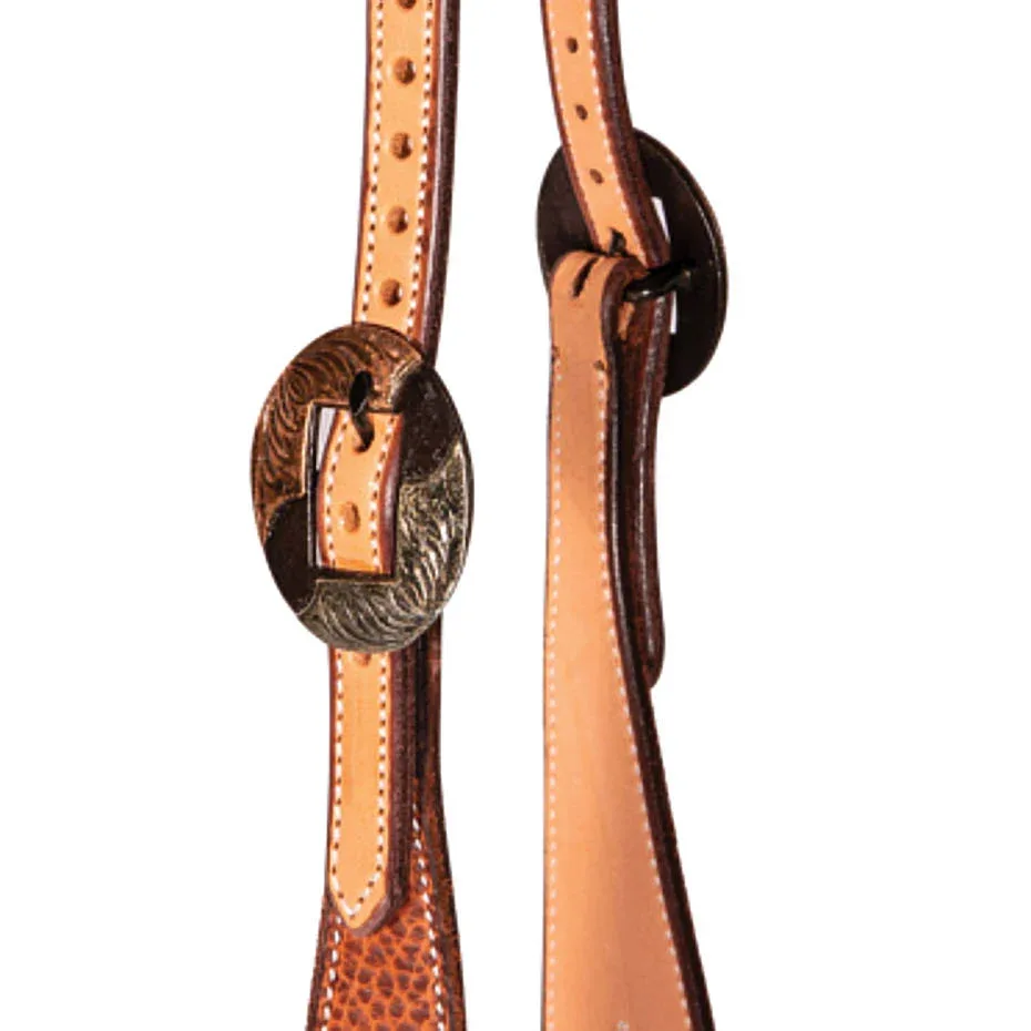 Professionals Choice Tan Bison Swell Cheek Single Ear Headstall - Image 2