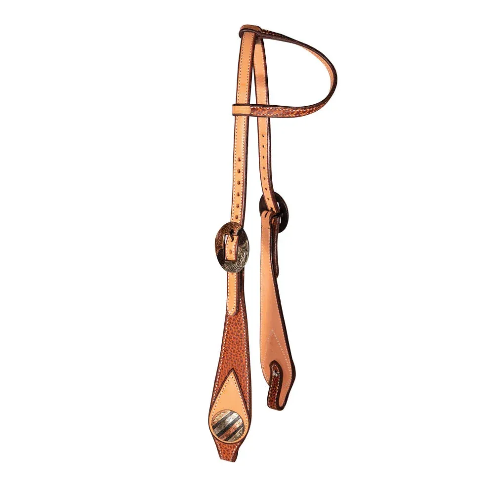 Professionals Choice Tan Bison Swell Cheek Single Ear Headstall