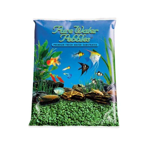 Pure Water Pebbles Premium Fresh Water Coated Aquarium Gravel Emerald Green 6/5 lb - Image 2