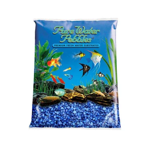 Pure Water Pebbles Premium Fresh Water Coated Aquarium Gravel Marine Blue 2/25 lb - Image 2