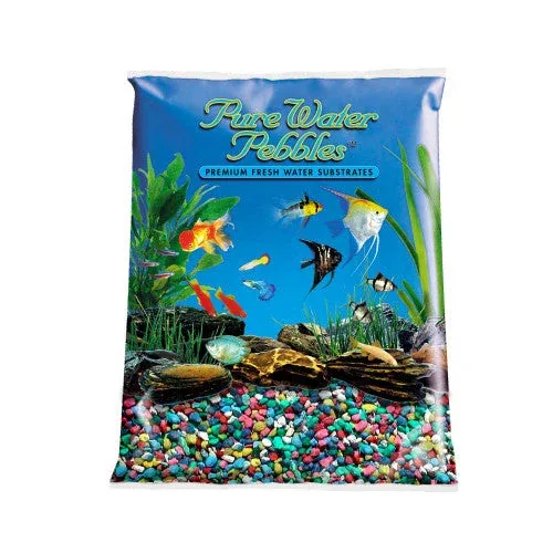 Pure Water Pebbles Premium Fresh Water Coated Aquarium Gravel Rainbow 6/5 lb - Image 2