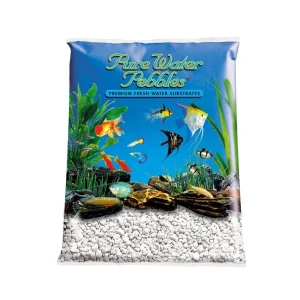 Pure Water Pebbles Premium Fresh Water Coated Aquarium Gravel Snow White 2/25 lb