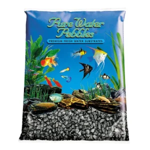 Pure Water Pebbles Premium Fresh Water Frosted Aquarium Gravel Black 6/5 lb