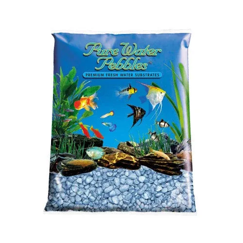 Pure Water Pebbles Premium Fresh Water Frosted Aquarium Gravel Pastel Blue 6/5 lb - Image 2