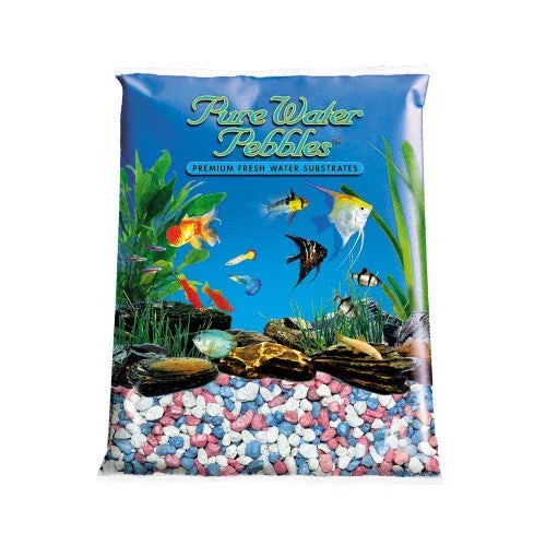 Pure Water Pebbles Premium Fresh Water Frosted Aquarium Gravel Pastel Rainbow 6/5 lb - Image 2