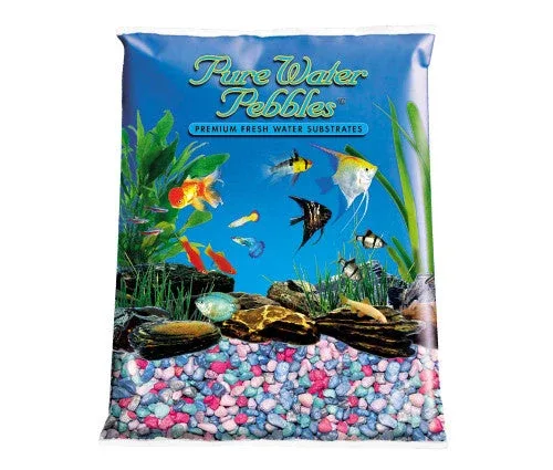 Pure Water Pebbles Premium Fresh Water Frosted Aquarium Gravel Rainbow 6/5 lb - Image 2