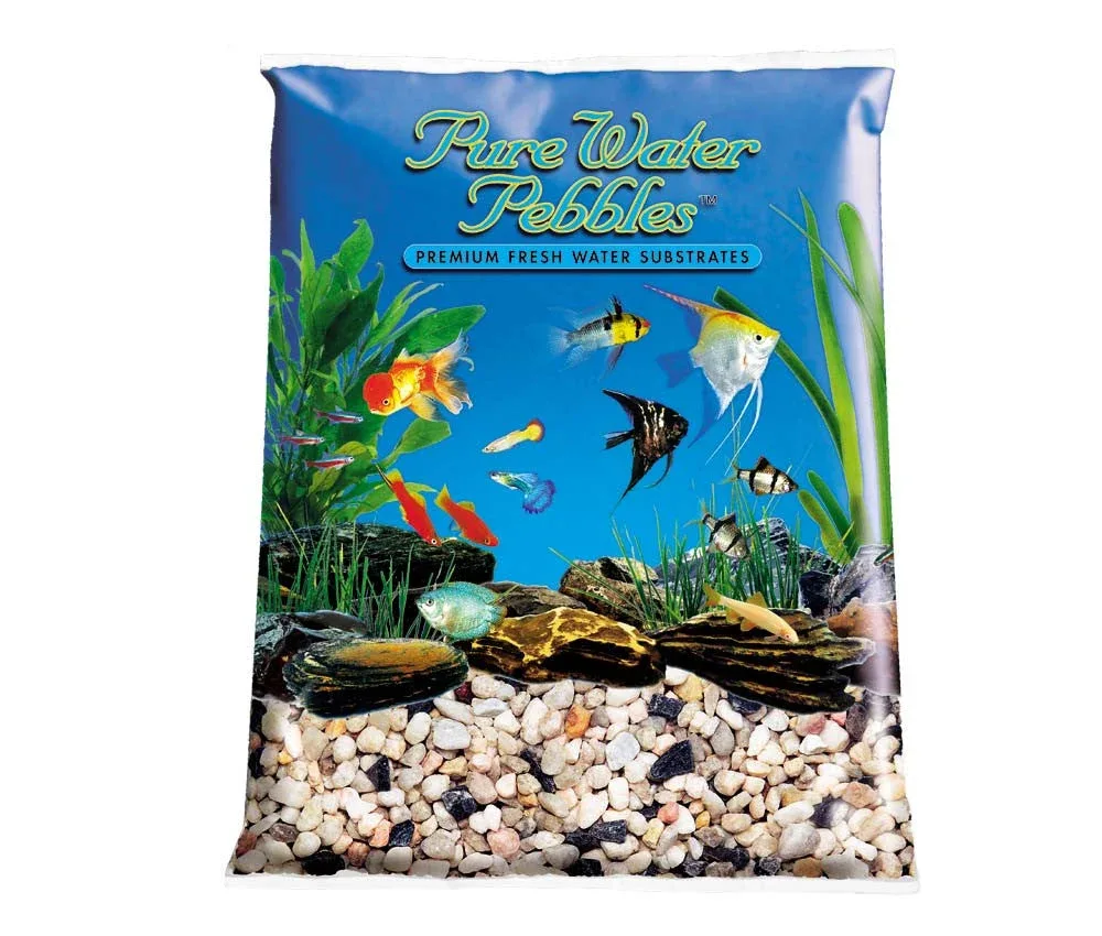 Pure Water Pebbles Premium Fresh Water Rainbow Gems Natural Aquarium Gravel 6/5 lb