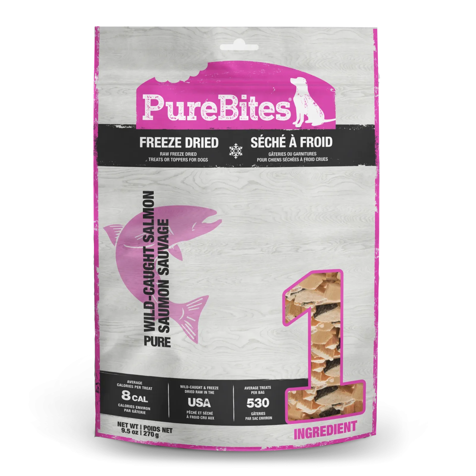 PureBites Freeze Dried Pure Dog Treats Salmon 9.5 oz