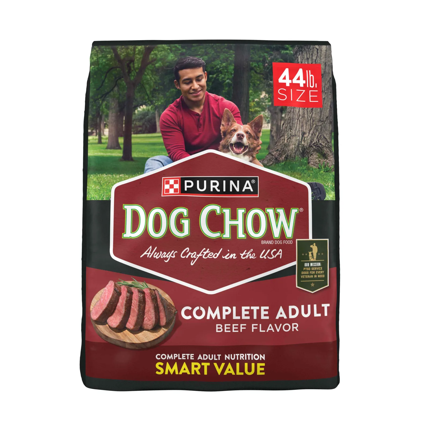 Purina Dog Chow Complete Adult Dry Dog Food Kibble Beef Flavor
