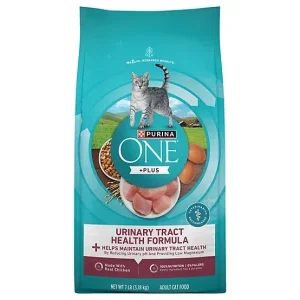 Purina ONE Plus All Life Stages Indoor/Outdoor Urinary Tract Health Chicken Formula Dry Cat Food, 7lb