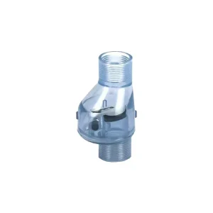 PVC Clear Flapper Check Valve - 3/4" - FTP x FTP