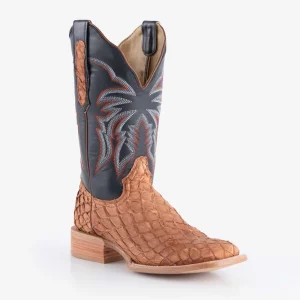 R Watson Boots Women's Matte Cognac Pirarucu 11in Deep Pacific Top