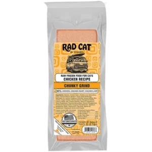 Rad Cat Raw Frozen Chicken Recipe Chunky Grind Cat Food