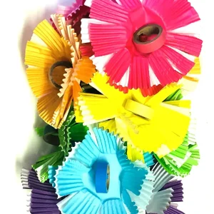 Rainbow Cardboard Roll Bird Toy