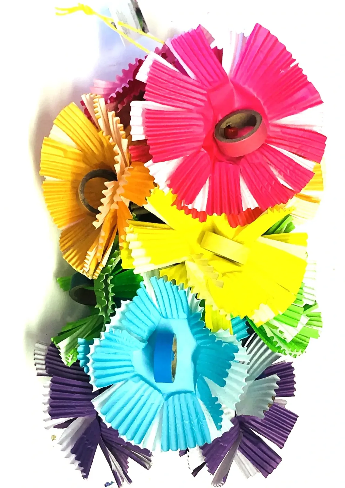 Rainbow Cardboard Roll Bird Toy