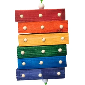 Rainbow Foraging Big Bite: Wood Parrot Toy