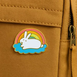Rainbow Glitter Bunny PIN | NEW