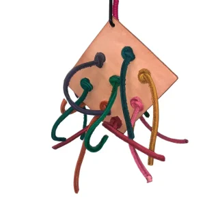 Rainbow Leather Bird Toy