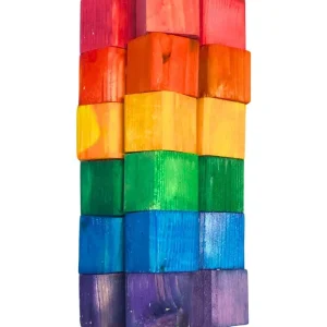 Rainbow Tower: wood Bird Toy