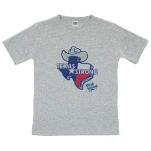 Ranch Raised Boy's Grey Texas Strong Tee