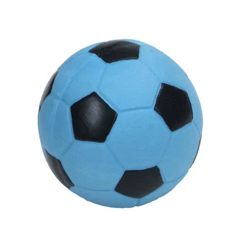 Rascals Latex Dog Toy Soccerball Blue 3 in - Image 2