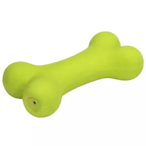Rascals Lime Green Bone Latex Dog Toy
