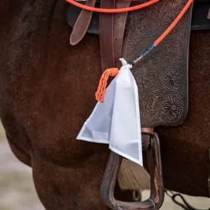 Rattler White Breakaway Flag with Tear Away Tag 4 Pack