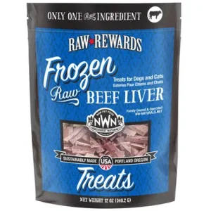 Raw Rewards Frozen Raw Beef Liver Dog & Cat Treats