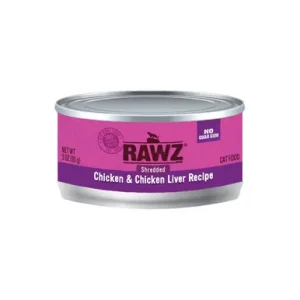 RAWZ Shredded Chicken & Chicken Liver Recipe Adult Canned Cat Food