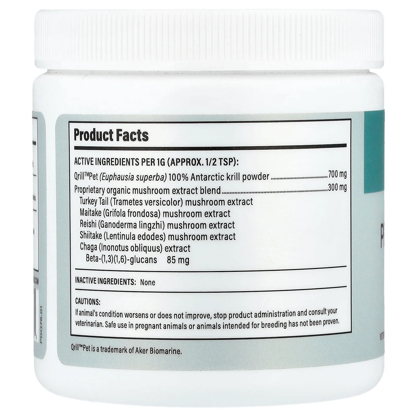 Real Mushrooms, Pet Defenders™ with Qrill™ Pet, For Dogs & Cats, 2.65 oz (75 g) - Image 2