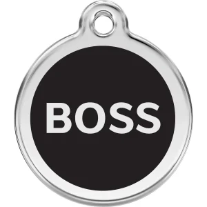 Red Dingo Boss Pet ID Dog Tags