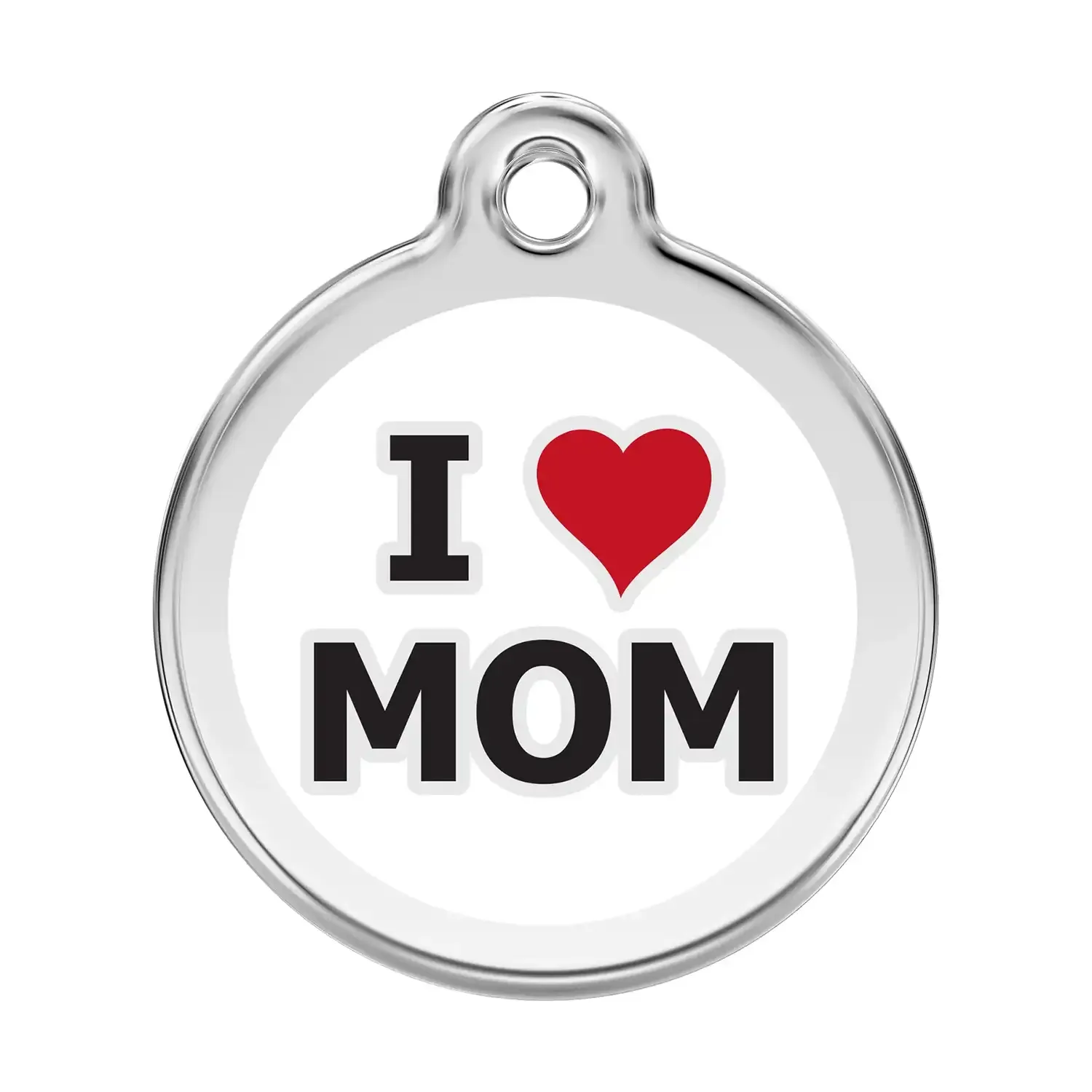 Red Dingo I Love Mom Pet ID Tag - Image 2